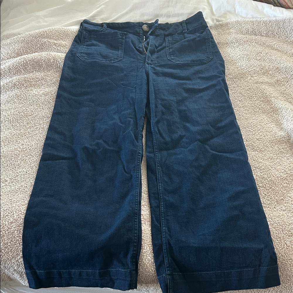 Maeve Dark Blue Ankle Jeans